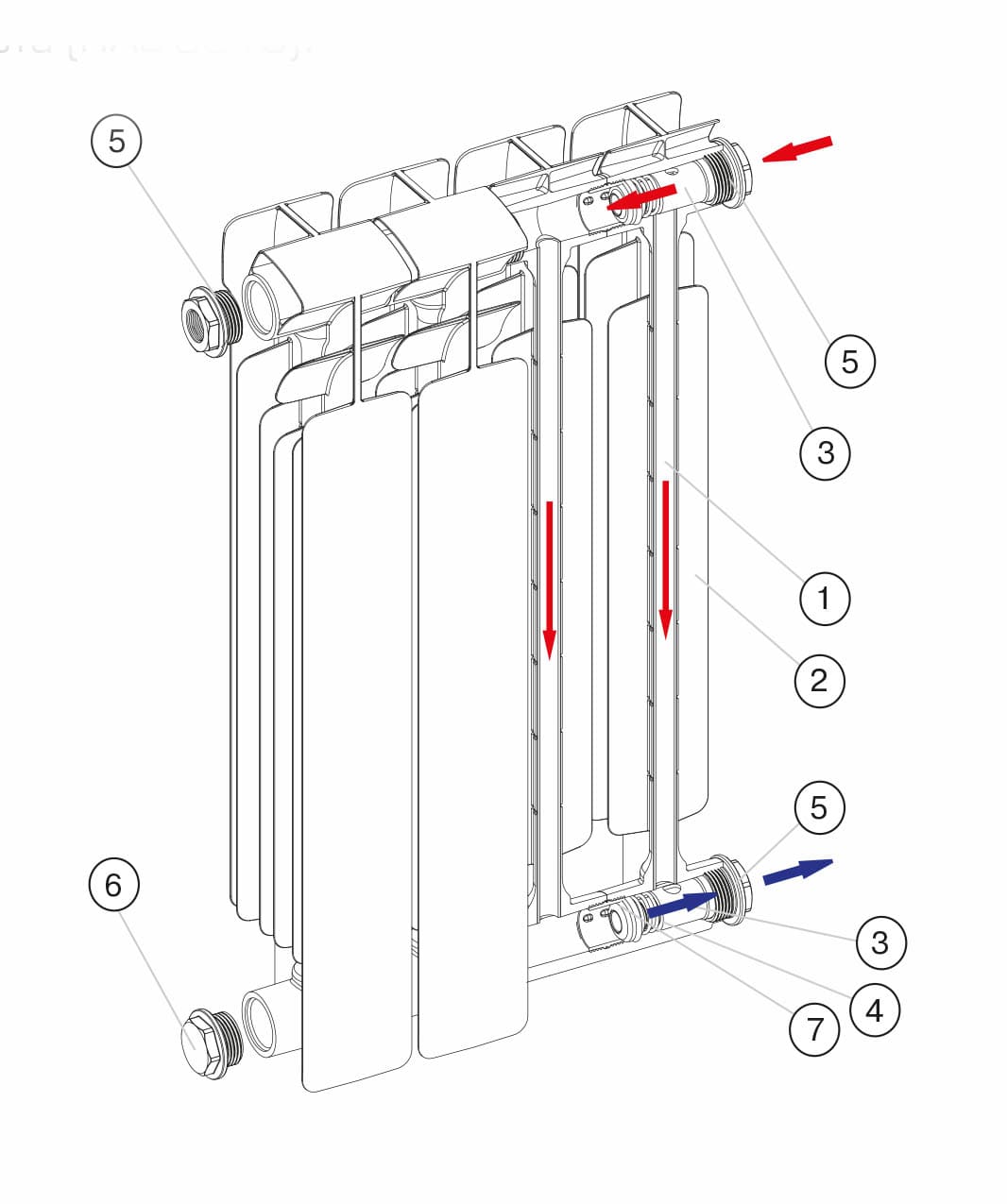 Радиатор отопления внутри. Схема подключения биметаллических радиаторов. Схема установки биметаллических радиаторов отопления. Схема подключения батареи отопления биметаллические. Схема подключения алюминиевых радиаторов.