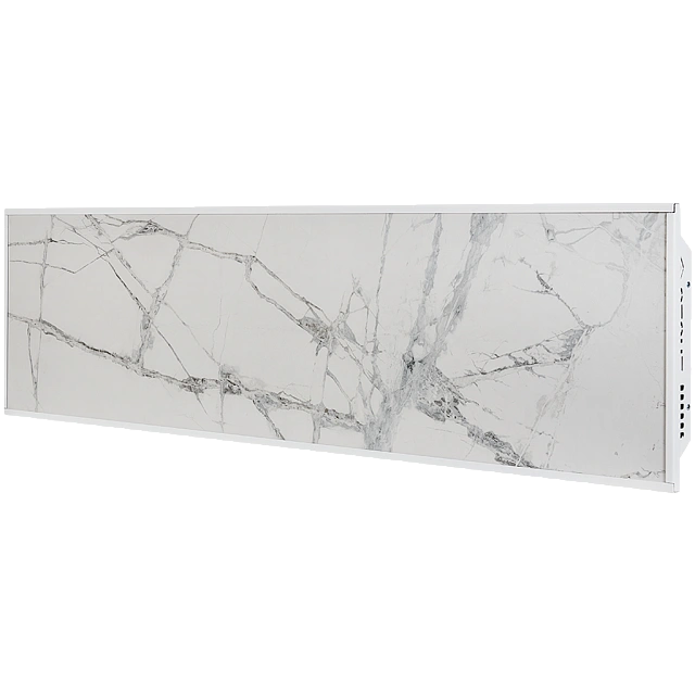 Отопительная панель STOUT WHITE STONE SCT 120*30 белый гранит / белый корпус